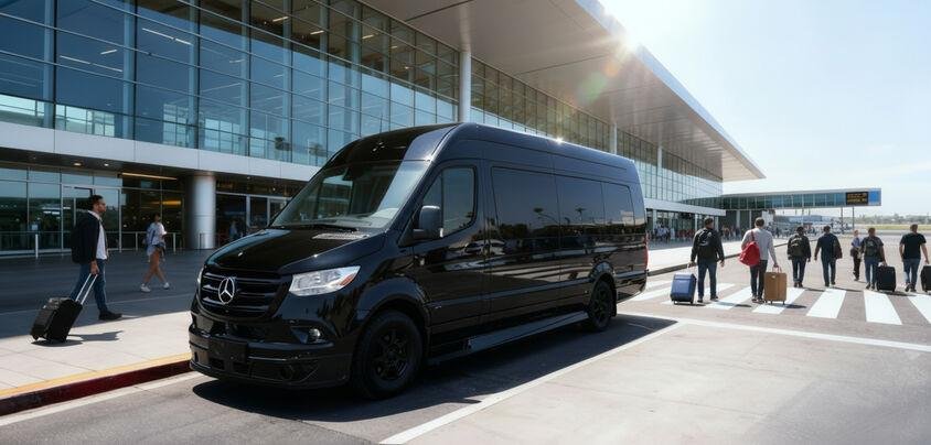 Luxury van airport transportation